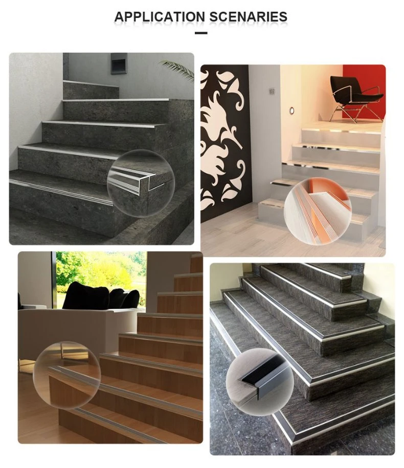 Aluminum Stair Nosing for Vinyl Floor Strip